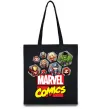Эко-сумка Marvel comics колаж Черный фото