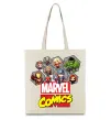 Эко-сумка Marvel comics колаж Бежевый фото
