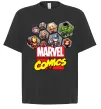 Футболка Оверсайз Marvel comics колаж Чорний фото