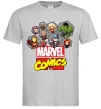 Мужская футболка Marvel comics колаж Серый фото