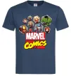 Мужская футболка Marvel comics колаж Темно-синий фото