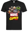 Мужская футболка Marvel comics колаж Черный фото