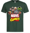 Мужская футболка Marvel comics колаж Темно-зеленый фото
