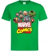 Мужская футболка Marvel comics колаж Зеленый фото
