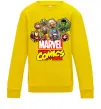 Детский Свитшот Marvel comics колаж Солнечно желтый фото
