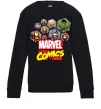 Детский Свитшот Marvel comics колаж Черный фото