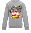 Детский Свитшот Marvel comics колаж Серый меланж фото