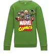 Детский Свитшот Marvel comics колаж Лаймовый фото