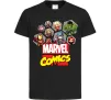 Детская футболка Marvel comics колаж Черный фото