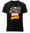 Чоловіча преміум футболка Marvel comics колаж Чорний фото