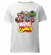 Чоловіча преміум футболка Marvel comics колаж Білий фото