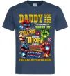Мужская футболка Marvel Daddy super hero Темно-синий фото