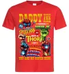 Мужская футболка Marvel Daddy super hero Красный фото