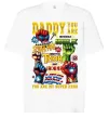 Футболка Оверсайз Marvel Daddy super hero Белый фото