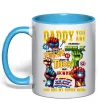 Чашка с цветной ручкой Marvel Daddy super hero Голубой фото