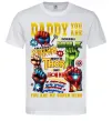Мужская футболка Marvel Daddy super hero Белый фото