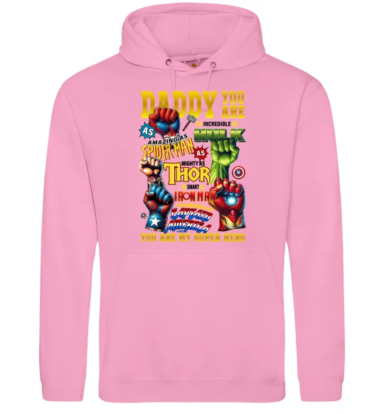 Чоловіча толстовка (худі) Marvel Daddy super hero Рожевий фото
