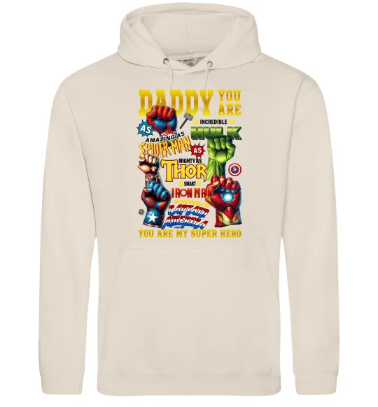 Мужская толстовка (худи) Marvel Daddy super hero Таш фото