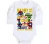 Дитячий бодік Marvel Daddy super hero Білий фото