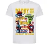 Детская футболка Marvel Daddy super hero Белый фото
