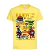 Детская футболка Marvel Daddy super hero Лимонный фото