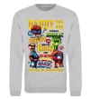 Свитшот Marvel Daddy super hero Серый меланж фото