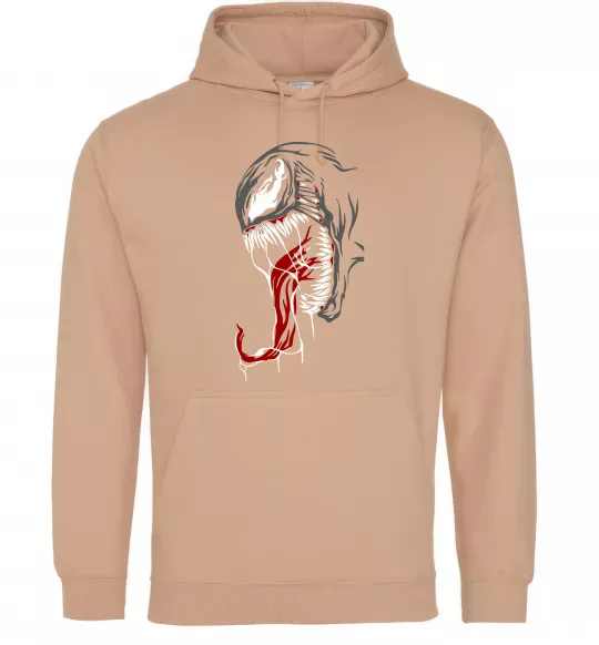 Мужская толстовка (худи) Venom Marvel Песочный фото