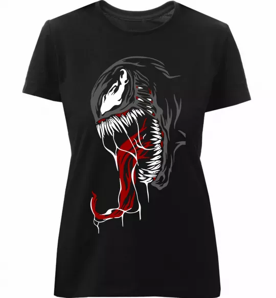 Женская премиум футболка Venom Marvel Черный фото