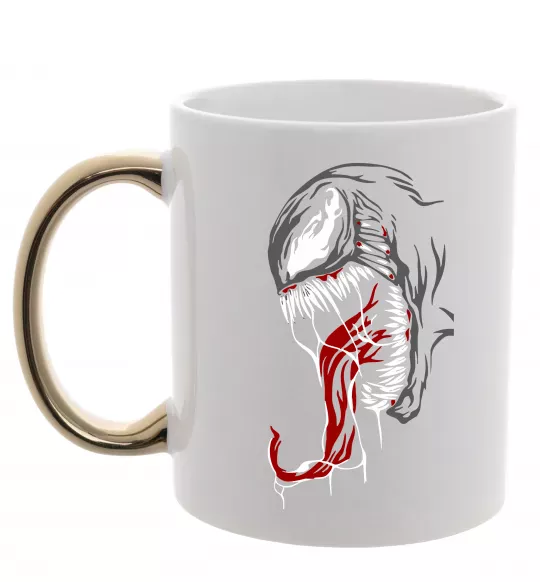 Чашка з кольоровою ручкою Venom Marvel Золото фото
