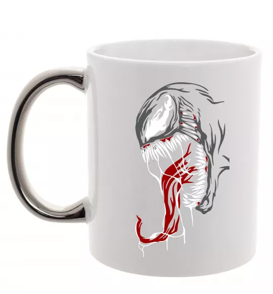 Чашка з кольоровою ручкою Venom Marvel Срібло фото