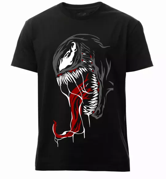 Чоловіча преміум футболка Venom Marvel Чорний фото