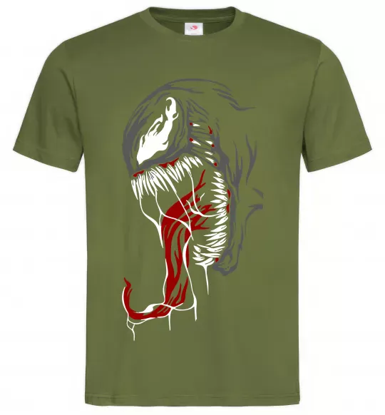 Мужская футболка Venom Marvel Оливковый фото