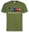 Мужская футболка Marvel friends Оливковый фото