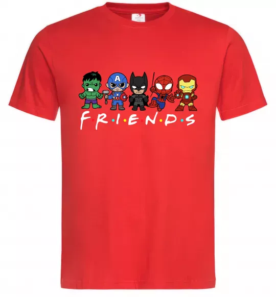 Мужская футболка Marvel friends Красный фото
