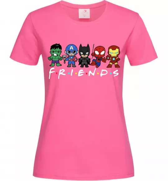 Женская футболка Marvel friends Ярко-розовый фото