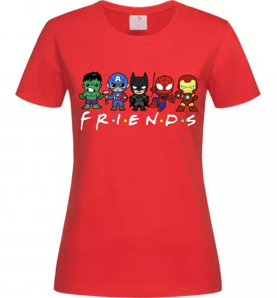 Женская футболка Marvel friends Красный фото