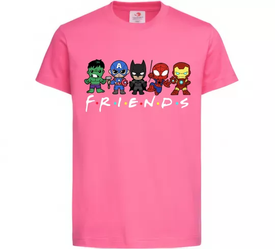 Детская футболка Marvel friends Ярко-розовый фото