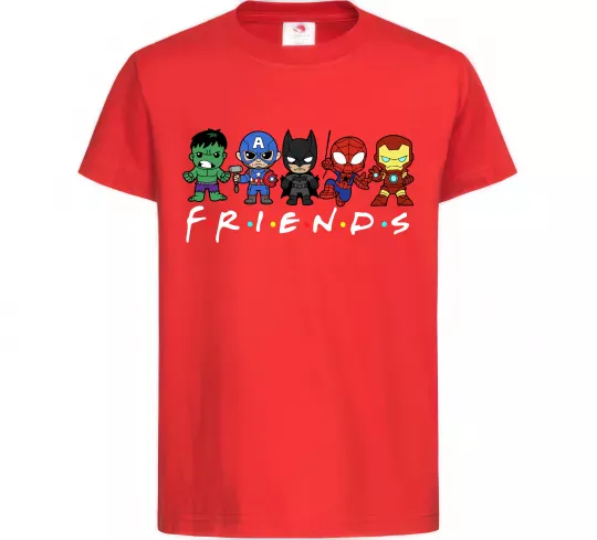 Детская футболка Marvel friends Красный фото
