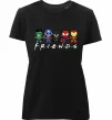 Жіноча преміум футболка Marvel friends Чорний фото