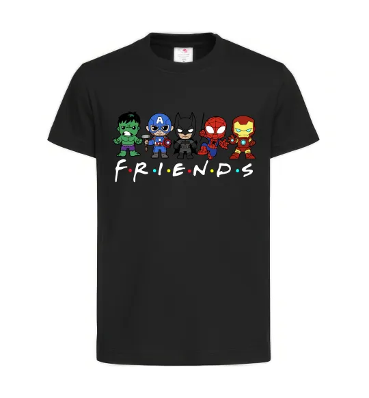 Детская футболка Marvel friends Черный фото