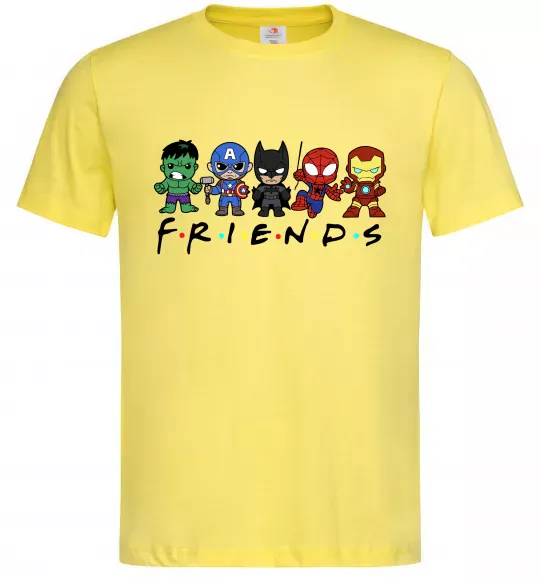 Мужская футболка Marvel friends Лимонный фото