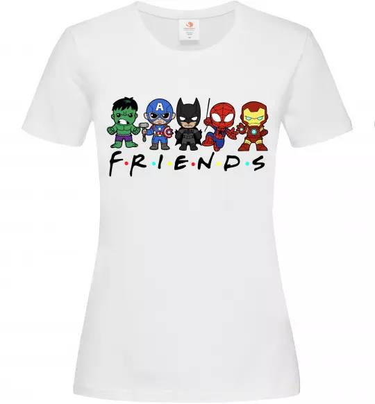 Женская футболка Marvel friends Белый фото