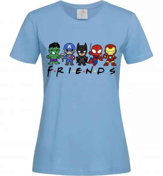 Женская футболка Marvel friends Голубой фото