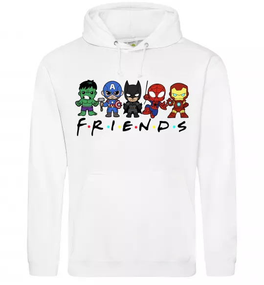 Мужская толстовка (худи) Marvel friends Белый фото