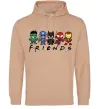 Мужская толстовка (худи) Marvel friends Песочный фото