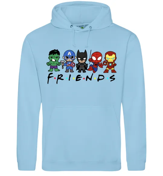Мужская толстовка (худи) Marvel friends Голубой фото
