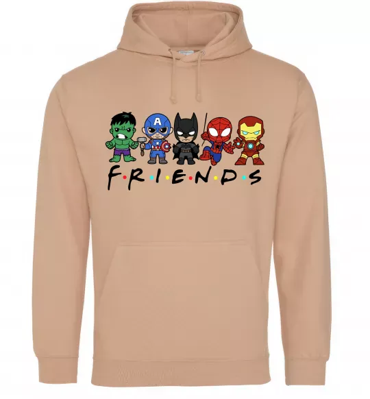 Женская толстовка (худи) Marvel friends Песочный фото