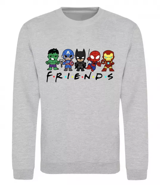 Свитшот Marvel friends Серый меланж фото
