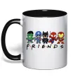 Чашка с цветной ручкой Marvel friends Черный фото