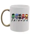 Чашка с цветной ручкой Marvel friends Золото фото